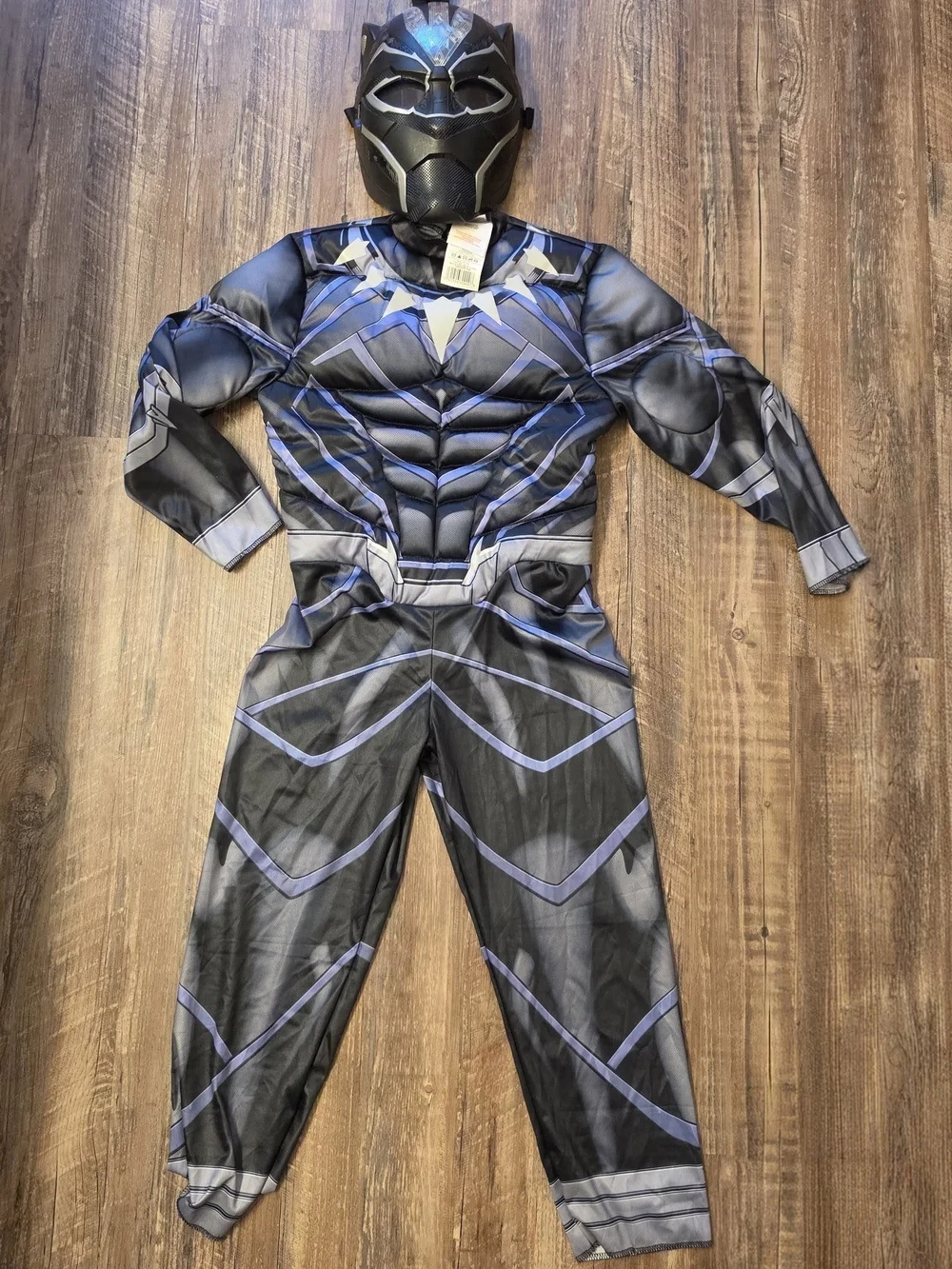 Marvel Black Panther Padded Muscle Costume Set with Mask Kids Size Small (S) NWT